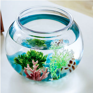 كوب مستدير لسطح المكتب من البولي كربونات, كوب زجاجي مستدير من البولي كربونات ، وعاء إبداعي صغير للزينة ، حوض سمك بيئي صغير - Product Image 2