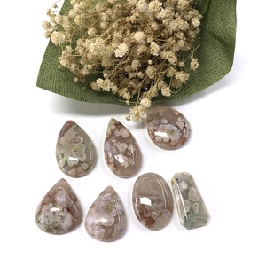<span class=keywords><strong>Gotas</strong></span> de ágata de flor de cerezo Natural, Gema de ágata Sakura, gota de lágrima para colgante, venta al por mayor - Product Image 6