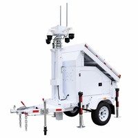Tour de sécurité mobile solaire avec caméra intégrée pour chantier extérieur