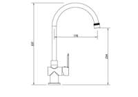 Robinet de cuisine en laiton chromé pour évier, mitigeur monocommande eau froide et chaude, avec cartouche céramique pour comptoir