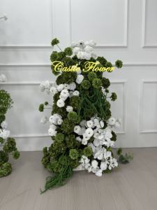 Arreglo de <span class=keywords><strong>Torre</strong></span> de Pastel para Decoración de Bodas, Flores de Arco de Cuerno de Plantas Verdes Colgantes, Nuevo Estilo, Nuevo Estilo, para Decoración de Boda - Product Image 3
