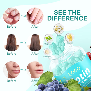 Vitamine per Capelli Premium Personalizzate per Adulti con Biotina e Collagene in Gommose per la Salute della Pelle 2500mg Non per Neonati - Product Image 2