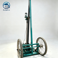Foreuse de puits d'eau portable multifonctionnelle à deux roues, petite, pour profondeurs max. 100m