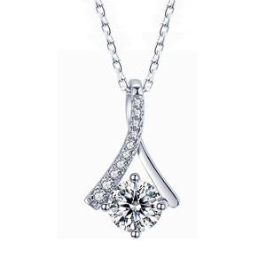 Collier pendentif éventail pour femme, breloque en forme de V, bijoux tendance - Product Image 1