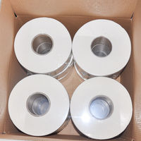 Premium 2 plis 4ply pâte de bois vierge Jumbo rouleau de papier de soie Soluble dans l'eau pas cher hygiénique nouveau Design Jumbo rouleau de papier de soie