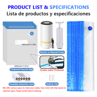 Bolsas de Almacenamiento al Vacío para Filamento con Bomba Manual/Eléctrica, Kit de Bolsas de Almacenamiento al Vacío para Filamento 3D, para Filamento PLA, ABS, PETG, Nylon, TPU