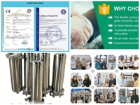Housing Filter Air Stainless Steel 10/20 Inch Kelas 304/316 Sistem Pra-Filtrasi Industri Tugas Berat