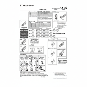 Válvula Solenoide Neumática SMC Válvula de Control de SYJ3243-5LOZ - Product Image 1