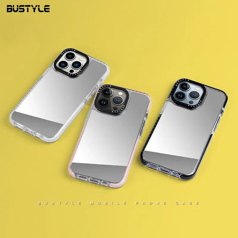 Smartphone individueller Druck klebender Kamera-Ring stoßfeste Handyhülle für Iphone 14 Max 13 Pro 12 Se4 reflektierender Tpe Pc Pho