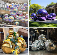 Personnaliser coloré grand brillant publicitaire géant Pvc boule de Noël réfléchissant de haute qualité oeuf de pâques gonflable miroir oeuf boule
