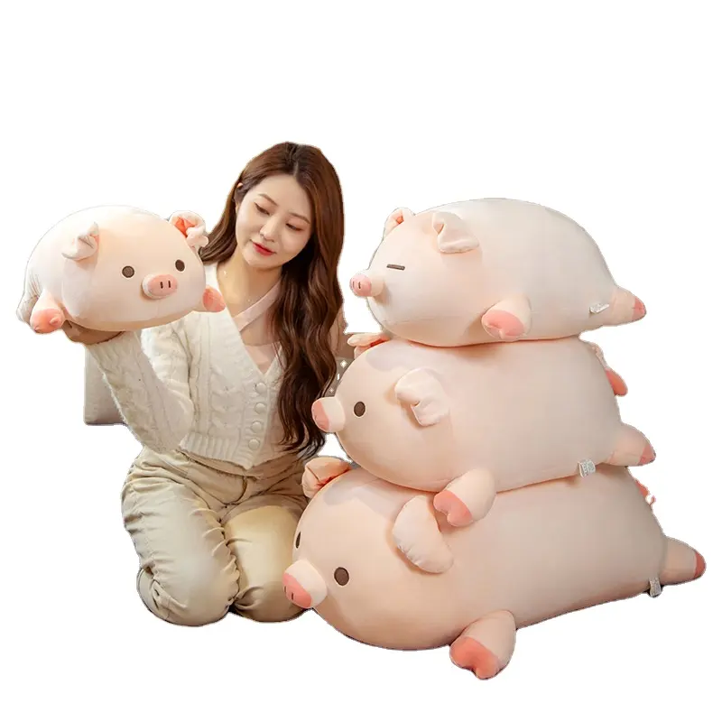AIFEI TOY Super Soft Cute Cartoon Plush Pink Pig Toy Stuffed Pig Animal Toys Sleep Pillow Gifts For Children Girl