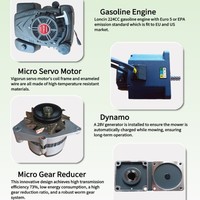 Tondeuse à gazon robotisée Vigorun à haute efficacité de transmission (73%), avec télécommande et moteur servo, pour couper l'herbe dans les fermes éoliennes
