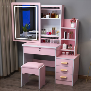 Vente en gros de coiffeuses modernes <span class=keywords><strong>pour</strong></span> <span class=keywords><strong>chambre</strong></span> à coucher, tables de maquillage avec miroir LED <span class=keywords><strong>pour</strong></span> <span class=keywords><strong>chambre</strong></span> à coucher - Product Image 3