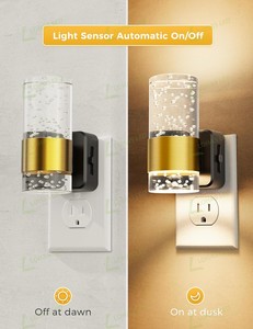 Lámpara Nocturna LED LOHAS, Estilo Aplique de Pared, Decorativa, Diseño de Burbujas Acrílicas, Luces Nocturnas LED Doradas de Lujo para Dormitorio - Product Image 2