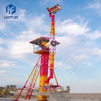 Ekstrem Booster Scream Ride Açık Hava Heyecan Karnavalı Eğlence Parkı Oyuncakları 360 Derece Dönen Heyecan Verici Booster Oyuncağı Satılık