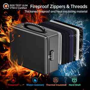 Caja de Documentos Aislada, Impermeable y Resistente al Fuego OEM, Organizador de Archivos Portátil, Almacenamiento Seguro para el Hogar, Documentos, Laptop, Dinero en Efectivo, Negro - Product Image 6