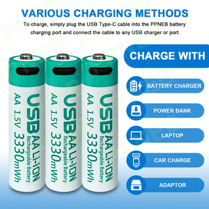 Popular 4 10 Pack 1.5v 666mWh 3330mWh <strong>AA</strong> AAA Type C <strong>Battery</strong> <strong>Rechargeable</strong> Lithium <strong>Battery</strong> with Charger Box for Remote Control - Product Image 5