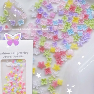 Accessoires pour ongles frais et mignons, mini fleurs à cinq pétales colorées, modèle DIY Frangipani Hdsp - Product Image 4