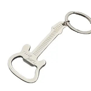 Custom logo blank metal beer guitar bottle opener