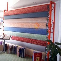 Custom Heavy Duty Metal Rolling Rack Factory Display Stand for Retail Carpet