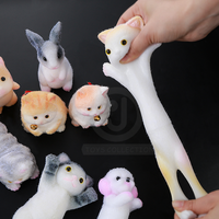 Mainan Squishy Kucing Simulasi Lembut Berkilau Rebound Asli Kartun Penghilang Stres Populer