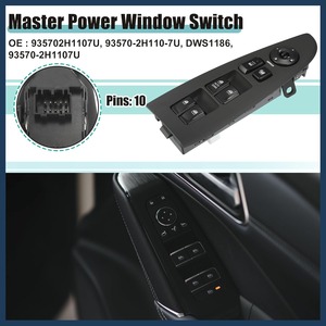 Interruptor <span class=keywords><strong>de</strong></span> ventana eléctrica <span class=keywords><strong>de</strong></span> nueva condición, interruptor <span class=keywords><strong>de</strong></span> Control del lado del conductor delantero izquierdo 93570-2H110-7U <span class=keywords><strong>para</strong></span> Hyundai Elantra 2007-2010 - Product Image 2