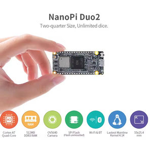 HT NanoPi Duo2 มินิ SBC Allwinner H3 Cortex-A7 1.2GHz 512MB DDR3 5V 10/100M อีเธอร์เน็ต Wi-Fi 802.11b/g/n BT4.0 อินเทอร์เฟซกล้อง - Product Image 6