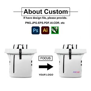 Unisex hợp thời trang CuộN hàng đầu máy tính xách tay Ba lô với tùy chỉnh rPet vải có thể truy cập mở rộng kinh doanh túi không thấm nước Công ty Quà Tặng - Product Image 6