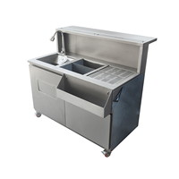 Distributeur de boissons Lanxin Water Bar, machine à thé au lait/café commerciale, en acier inoxydable, électrique 220V, plan de travail réfrigéré
