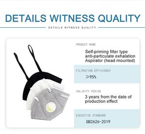 หน้ากาก CE <span class=keywords><strong>FFP2</strong></span>แบบพับได้หน้ากากป้องกันก๊าซพิษกรองครึ่ง <span class=keywords><strong>FFP3</strong></span>พร้อมวาล์วประสิทธิภาพสูงหน้ากากกันฝุ่น - Product Image 4