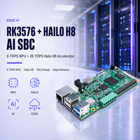 RK3576 Hailo-8 AI SBC 26 TOPS Edge AI 6 TOPS NPU Alternatif Raspberry Pi MIPI CSI Komputer Visi Inference YOLO Penerapan