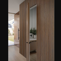 Porte encastrée dissimulée avec panneau en bois pour chambre et bureau à domicile – Décoration intérieure moderne pour rénovation