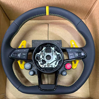 Volant en cuir fibre de carbone noir pour Audi B8 S3 S4 S5 RS3 RS4 RS5 B8.5 8P 8V B9 C7 A6 A7 RS6 RS7 A8 S6 S7