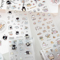 1 Rouleau de Ruban Adhésif Découpé Série Kitty Life Diary Partie 2, Ruban Adhésif Pailleté Motif Petit Nez Adorable, Autocollants pour Journal