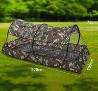 Moustiquaire de terrain camouflage portable anti-insectes, installation facile, pliable, pour étudiant, entraînement, usage individuel, quatre saisons