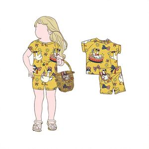 Ensemble deux pièces imprimé pour filles, collection été, sans taxes, pour le 4 <span class=keywords><strong>juillet</strong></span>, idéal pour le camping, le cyclisme, la marche et les <span class=keywords><strong>vacances</strong></span> - Product Image 5