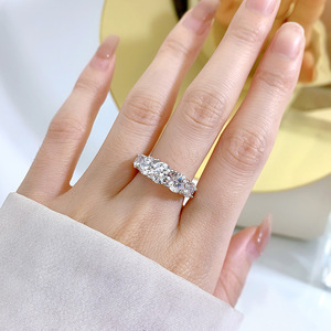 Factory Wholesale Cut 1.8ct VVS GRA Moissanite Prong <b>Set</b> Eternity Band <b>Ring</b> 14K Gold Filled Trendy Anti Tarnish Jewelry for - Product Image 5
