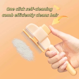 Pettine per animali domestici districanti con denti lunghi e corti in acciaio inossidabile per rimuovere nodi e grovigli di pelliccia per una cura sicura e fai da te - Product Image 5