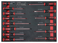Chariot d'atelier professionnel en gros avec 13 tiroirs, dont 9 sont garnis d'un ensemble d'outils de 269 pièces