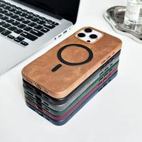 Étui de téléphone magnétique en cuir JOYPORODO L121, tendance et professionnel, protection contre les chocs et les chutes pour iPhone 13 14 15 16 Pro Max