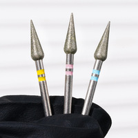 Brocas de diamante cónicas al por mayor de fábrica para manicura rusa, removedor de cutículas y piel muerta