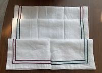Serviettes de table carrées modernes personnalisées Bhie 60x60cm en lin faites à la main avec ourlet festonné, naturelles, écologiques, durables, pour la maison et les restaurants