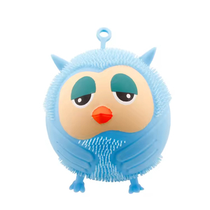 OEM Wholesale <b>LED</b> Light up PU Owl Spiky Puffer <b>Ball</b> Squeeze Toy for Boys & Girls Stress Relief Fidget Toy - Product Image 3