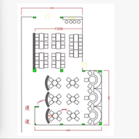 Pupitre d'enseignement multimédia à écran rabattable, bureau d'ordinateur intelligent pour salles de classe, design moderne, construction métallique