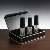 Flacon de parfum miniature en verre personnalisé avec logo, échantillon de parfum 1 ml 2 ml 3 ml, flacon vaporisateur de parfum de poche avec boîte d'emballage en papier