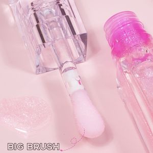 บรรจุภัณฑ์หลอดลิปกลอสใสแบบแปรงใหญ่สีขาวสำหรับแบรนด์ส่วนตัว ขายส่ง ขนาด 6 มล. หลอดใสสำหรับน้ำมันเพิ่มความอวบอิ่มของริมฝีปาก - Product Image 2