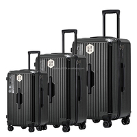Juegos de equipaje de viaje de negocios, maleta con ruedas, equipaje ABS de tres piezas a la moda para maleta con ruedas de embarque gruesa transfronteriza