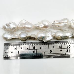 Bán Buôn Khoảng <span class=keywords><strong>22Mm</strong></span> 3A Lớp Big White Nước Ngọt <span class=keywords><strong>Loose</strong></span> Ngọc Trai Đục Lỗ Ngọc Trai Tự Nhiên Baroque Để Làm Đồ Trang Sức Vòng Cổ - Product Image 4