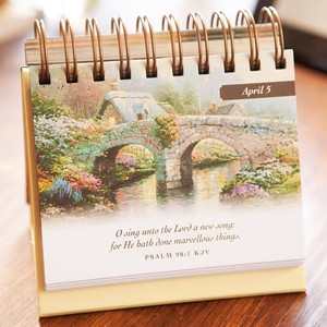 MIni escritorio con logotipo impreso personalizado, de pie, con giro motivacional del Día 365, <span class=keywords><strong>calendario</strong></span> perpetuo <span class=keywords><strong>Cristiano</strong></span> - Product Image 5
