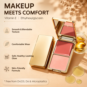 Palette de fards à joues ODM en poudre pressée rose-orange, baumes de luxe, duo maquillage crème-poudre, <span class=keywords><strong>blush</strong></span> doré waterproof - Product Image 4